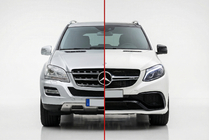 Mercedes ML W164 2005–2011 Faceliftkit voor W166 GLE63 AMG foto 1