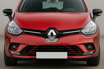Renault Clio IV 2012–2019 Carmos sierlijst voor voorlogo (RVS) foto 1
