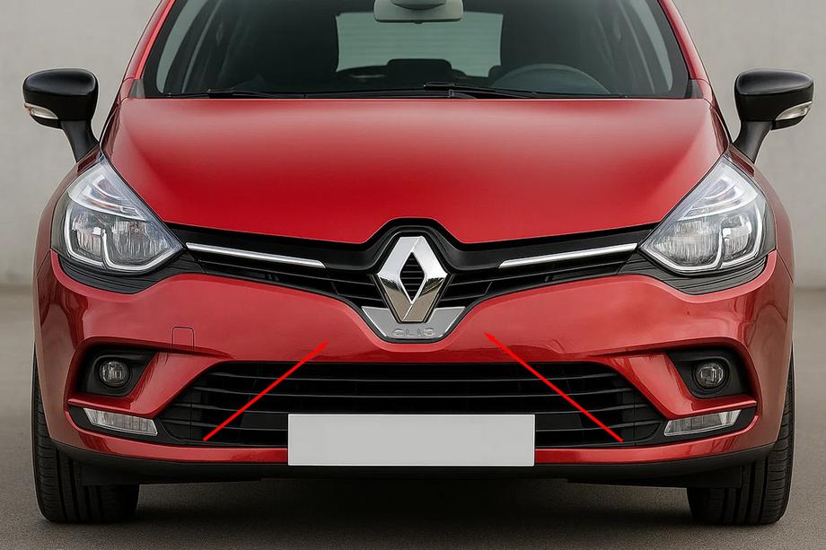Renault Clio IV 2012–2019 Carmos sierlijst voor voorlogo (RVS) Image