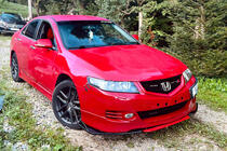Honda Accord VII 2002–2007 Voorbumper lip spoiler Niken Red (ABS) foto 1