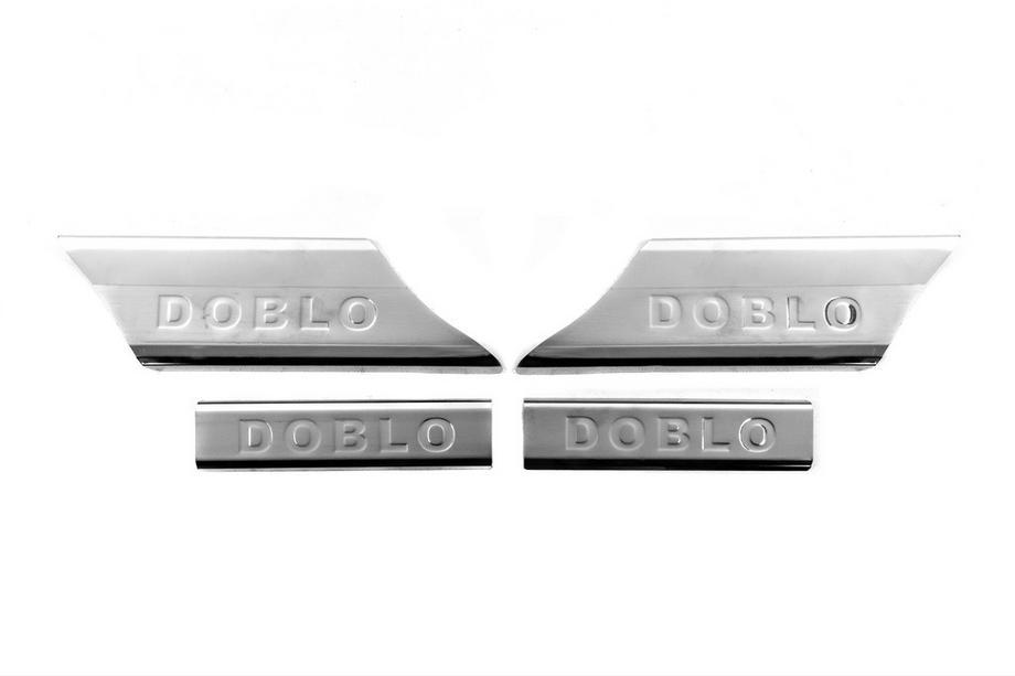 Fiat Doblo I 2005–2010 Interieur dorpellijsten (Carmos V2, staal) 3-deurs Image