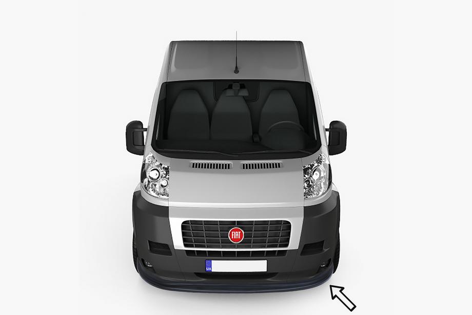 Fiat Ducato 2006–2025 Voorbumper frontlip ESA (2006-2013, zwart) Foto 1