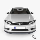 Honda Civic Sedan X 2016–2021 ESA frontlip (zwart) foto 1