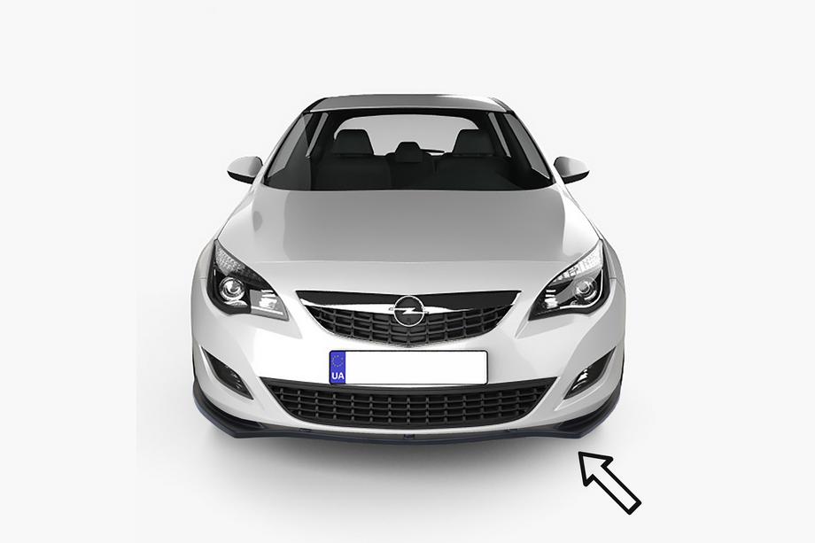 Opel Astra J 2009–2015 ESA frontlip (zwart) Image