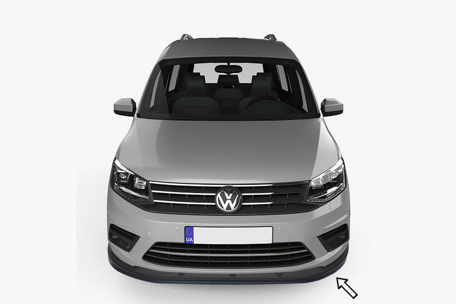 Volkswagen Jetta 2011–2018 ESA frontlip (zwart) Image
