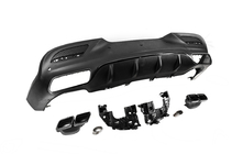 Mercedes GLE Coupé C292 2015–2019 Achterdiffuser met uitlaatsierstukken, zwart (GLE63-design) foto 4