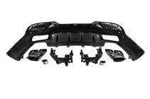 Mercedes GLE Coupé C292 2015–2019 Achterdiffuser met uitlaatsierstukken, zwart (GLE63-design) foto 5