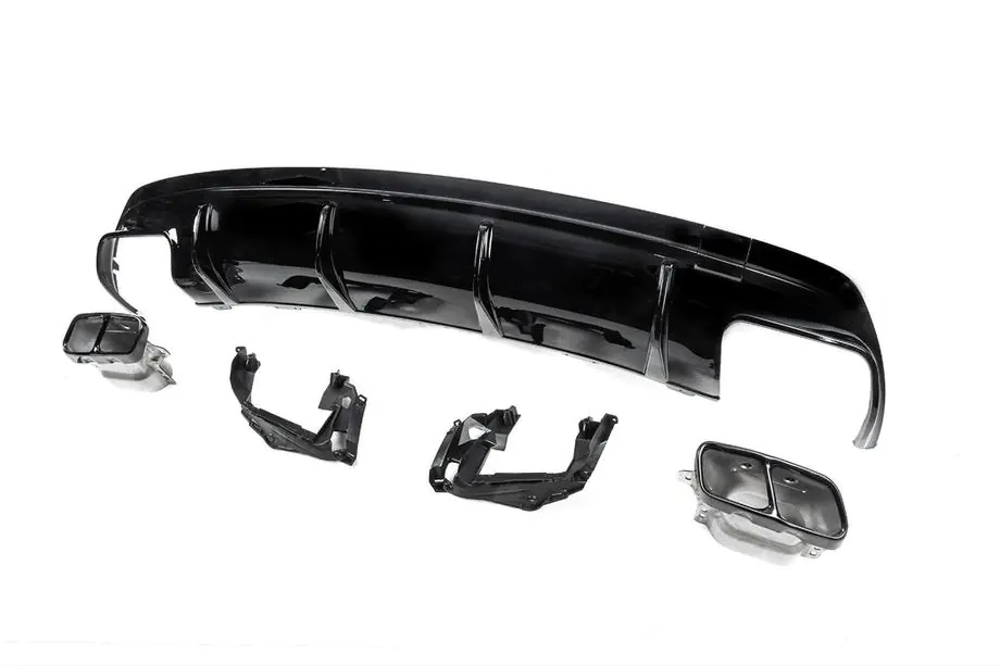Mercedes CLA C117 2013–2019 Achterdiffuser Black (CLA45-design met uitlaatsierstukken) Foto 3