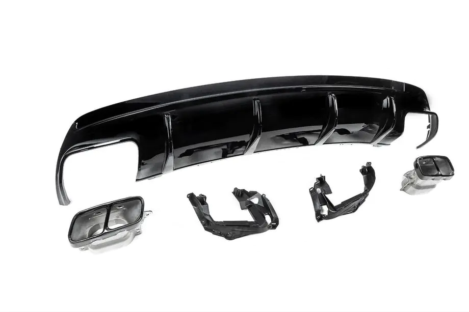 Mercedes CLA C117 2013–2019 Achterdiffuser Black (CLA45-design met uitlaatsierstukken) Foto 4