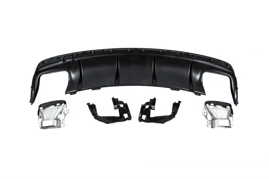 Mercedes CLA C117 2013–2019 Achterdiffuser Black (CLA45-design met uitlaatsierstukken) Foto 5