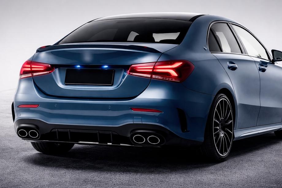 Mercedes A-Klasse W177 2018– Achterdiffuser met uitlaatsierstukken (Design A45 SD) Image