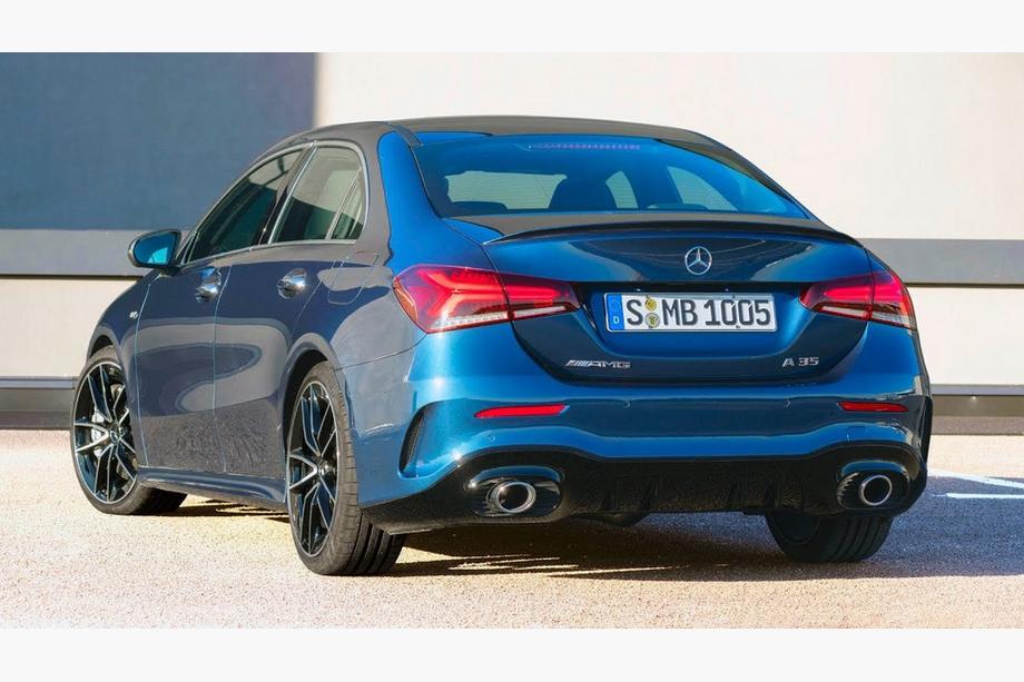 Mercedes A-Klasse W177 2018– Achterdiffuser met uitlaatsierstukken (Design A35 SD) Image