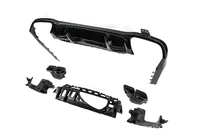 Mercedes E-class W213 2016–2023 Achterdiffuser met uitlaatsierstukken E63-Design Black (voor AMG/AMG-Line 2016-2020) foto 4