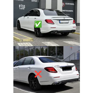 Achterdiffuser met uitlaatsierstukken E63-Design Black (voor AMG/AMG-Line 2016-2020) foto 2