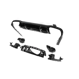 Achterdiffuser met uitlaatsierstukken E63-Design Black (voor AMG/AMG-Line 2016-2020) foto 4