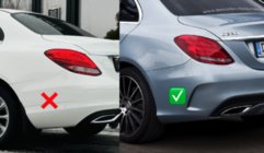Mercedes C-klasse W205 2014–2021 Achterdiffuser met uitlaatsierstukken (Design C43) foto 3