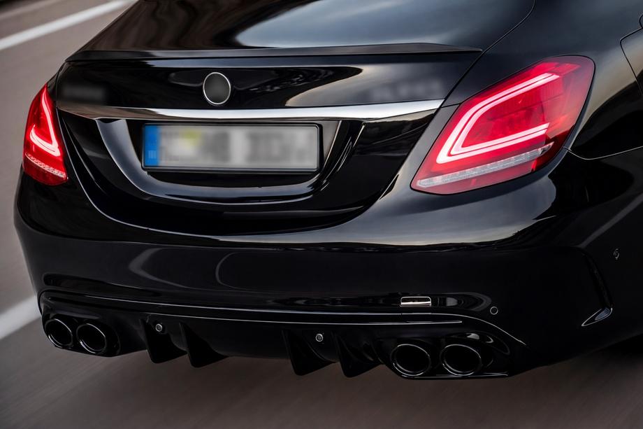 Mercedes C-klasse W205 2014–2021 Achterdiffuser met uitlaatsierstukken (Design C43) Image