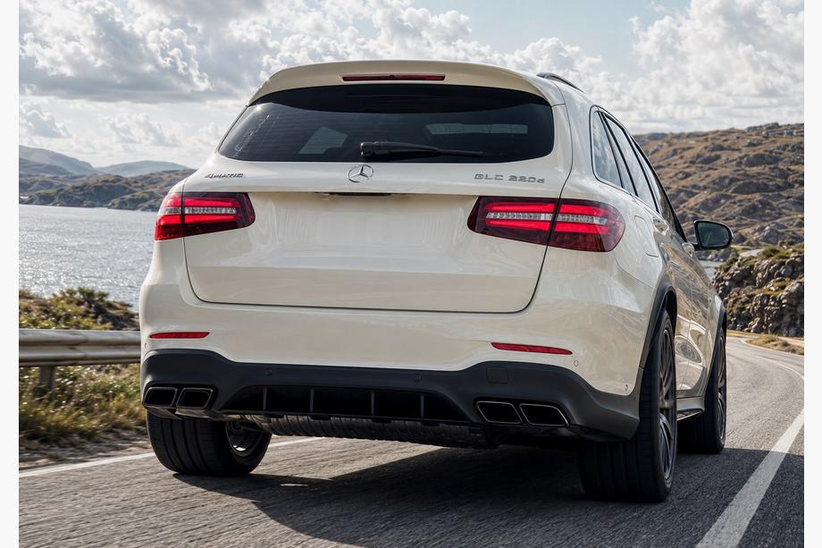 Mercedes GLC X253 2015–2022 Achterdiffuser met uitlaatsierstukken, Black (AMG63 design) Foto 2