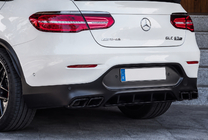 Mercedes GLC Coupé C253 2016–2023 Achterdiffuser met uitlaatsierstukken Black (AMG63 design) foto 2