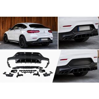 Achterdiffuser met uitlaatsierstukken Black (AMG63 design) foto 1