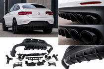 Mercedes GLC Coupé C253 2016–2023 Achterdiffuser met uitlaatsierstukken (AMG43-design) foto 1