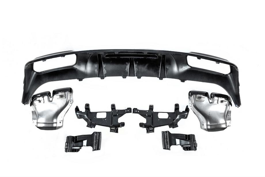 Mercedes CLS C218 2011–2018 Achterdiffuser met uitlaatsierstukken Black (2015-2018, GT63 Design) Foto 8