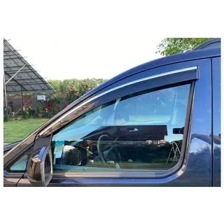 Raamwindschermen met chromen sierlijst (2 stuks, Sunplex Chrome) Ford Connect 2021– foto 1