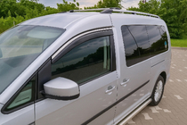 Volkswagen Caddy 2004–2010 Raamwindschermen met chromen sierlijst Niken Luxury (2 stuks) foto 3