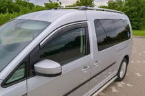Volkswagen Caddy 2010–2015 Raamwindschermen met chromen sierlijst Niken Luxury (2 stuks) foto 3