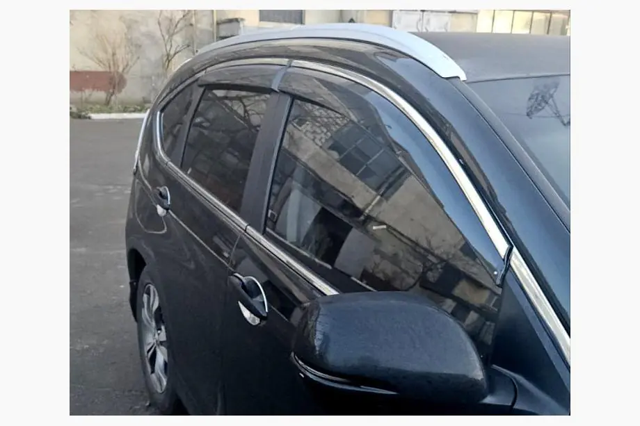 Honda CRV 2012–2016 Windschermen met chromen sierlijst Niken Luxury (4 stuks) Foto 1