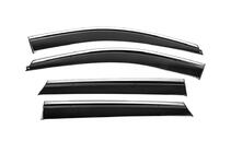 Hyundai Santa Fe 3 2012–2018 Windschermen met chromen sierlijst Niken Luxury (4 stuks) foto 1