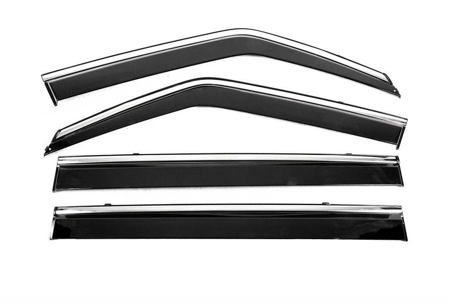 Infiniti QX80 2013–2024 Windschermen met chromen sierlijst Niken Luxury (4 stuks) Image