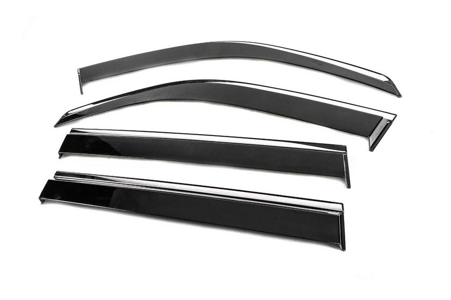 Toyota Land Cruiser 100 1998–2007 Windschermen met chromen sierlijst Niken Luxury (4 stuks) Foto 2