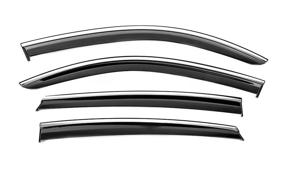 Mercedes GLE Coupé C292 2015–2019 Windschermen met chromen sierlijst Niken Luxury (4 stuks) Image