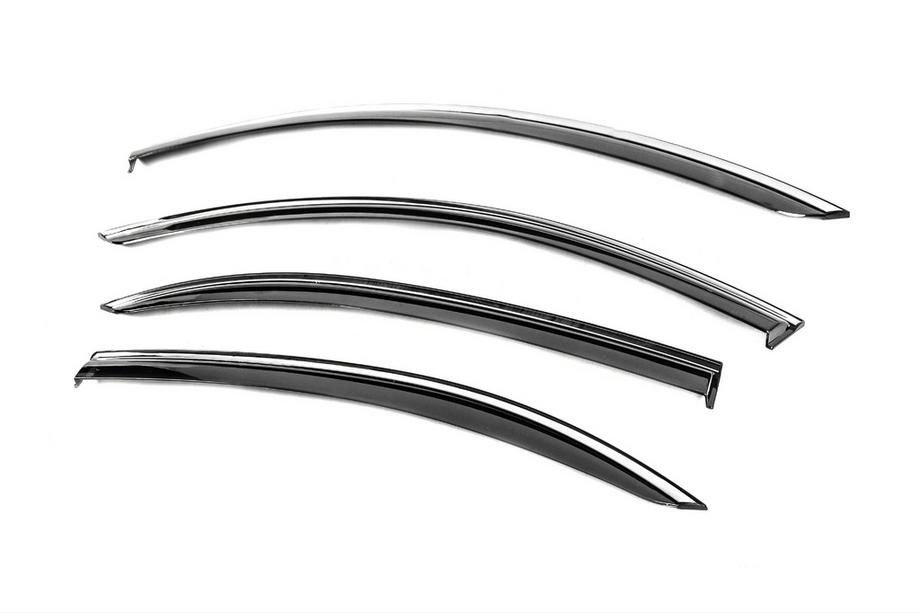 Mercedes S-class W221 2005–2013 Raamwindschermen met chroomlijst Niken Luxury (Long, 4 stuks) Foto 2