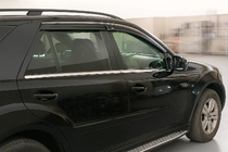 Mercedes ML W164 2005–2011 Windschermen met chromen sierlijst Niken Luxury (4 stuks) foto 3