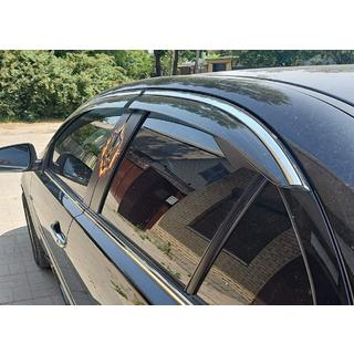 Windschermen met chromen sierlijst Niken Luxury (4 stuks) Mitsubishi Lancer X 2008– foto 3