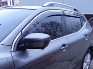 Nissan Qashqai 2014–2021 Windschermen met chromen sierlijst Niken Luxury (4 stuks) foto 1
