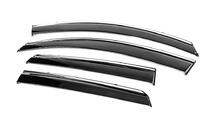 Nissan Qashqai 2010–2014 Windschermen met chromen sierlijst Niken Luxury (4 stuks) foto 2
