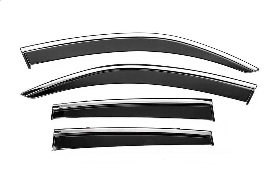 Subaru Forester 2013–2018 Windschermen met chromen sierlijst Niken Luxury (4 stuks) Image