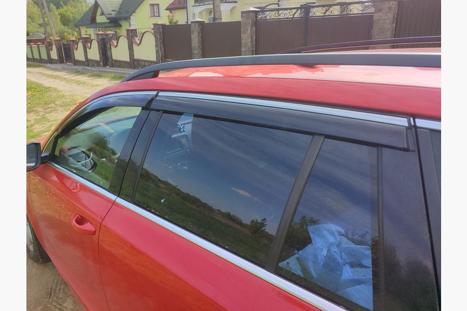 Skoda Octavia III A7 2013–2019 Windschermen met chromen sierlijst Niken Luxury (SW, 4 stuks) Foto 2