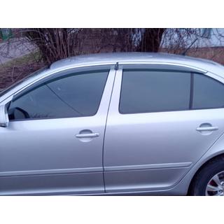 Raamwindschermen met chromen sierlijst Niken Luxury (SD, 4 stuks) Skoda Octavia II A5 2010–2013 foto 2