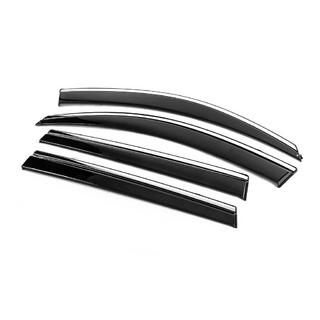 Raamdeflectoren met chroomstrip Niken Luxury (4 stuks, Long) Toyota Rav 4 2006–2013 foto 2