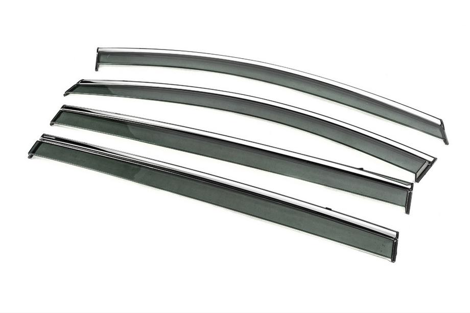 Volkswagen Sharan 2010–2023 Windschermen met chromen sierlijst Niken Luxury (4 stuks) Foto 2
