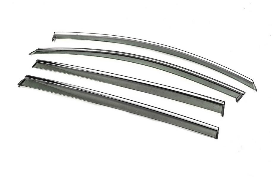 Volkswagen Touran 2003–2010 Windschermen met chromen sierlijst Niken Luxury (4 stuks) Foto 2