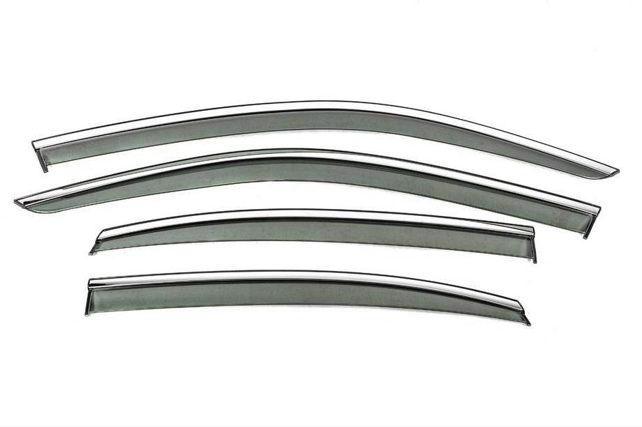 Volkswagen Passat B9 2023– Raamwinddeflectoren met chromen sierlijst Niken Luxury (voor Sedan, 4 stuks) Image