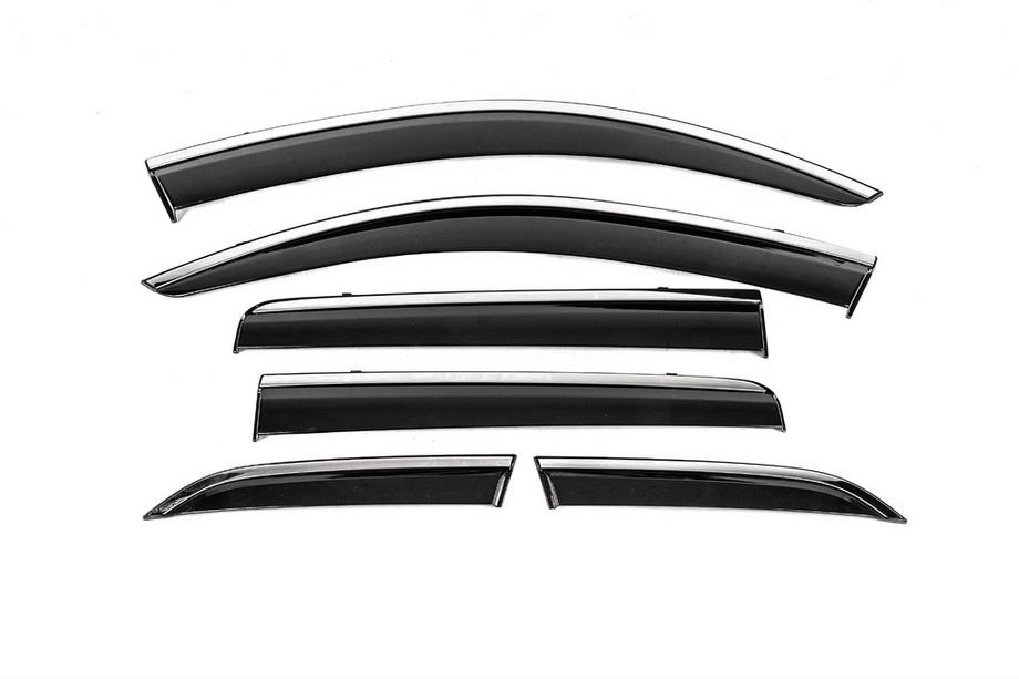 Mitsubishi Outlander 2012–2021 Raamwindschermen met chromen sierlijst Niken Luxury (6 stuks) Image