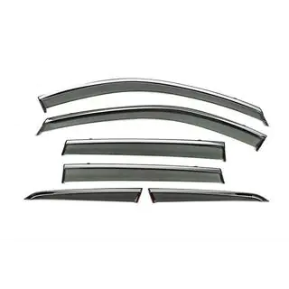 Winddeflectoren met chromen sierlijst Niken Luxury (voor X-trail, 6 stuks)
