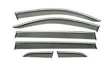 Volkswagen Tiguan 2016–2023 Winddeflectoren voor zijruiten met chroomstrip Niken Luxury (Long, 6 stuks) foto 1