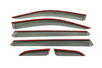 Volkswagen Tiguan 2016–2023 Winddeflectoren voor zijruiten met chroomstrip Niken Luxury (Long, 6 stuks) foto 3